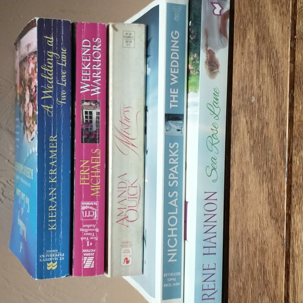 Set of 5 Paperback Novels: Sparks, Michaels, Kramer, Hannon, Quick